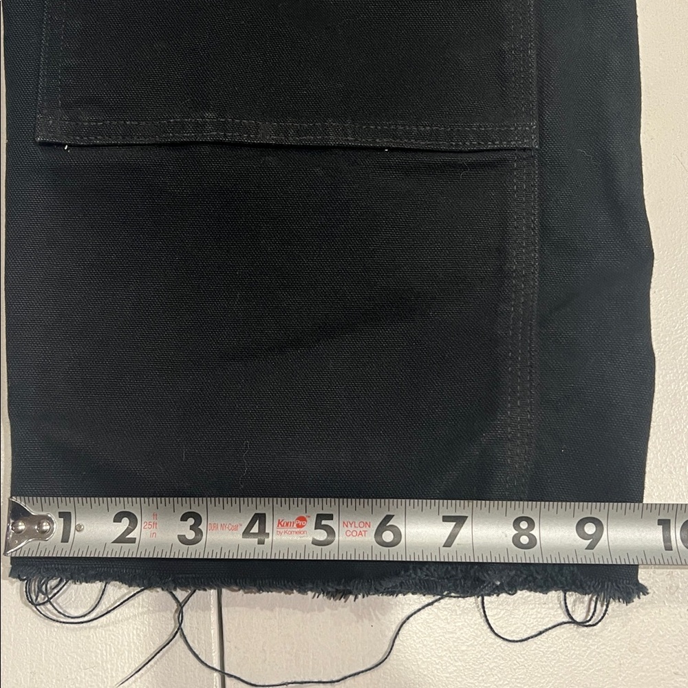 Vintage 90s Carhartt R01 BLK Black Duck Double Knee Bib Overalls size 38 - Picture 13 of 16